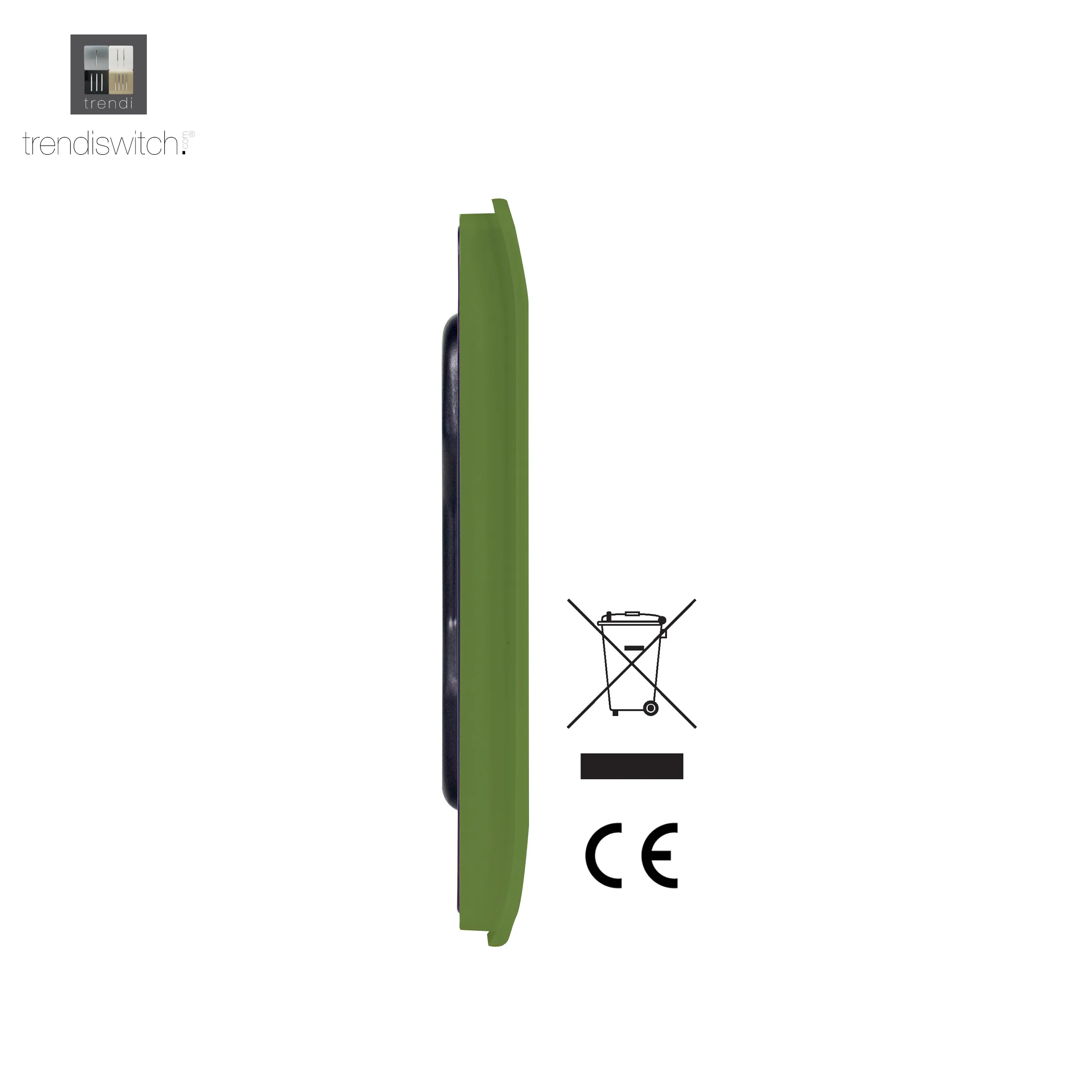 1 Gang Blanking Plate Moss Green ART-BLKMG  Trendi Moss Green